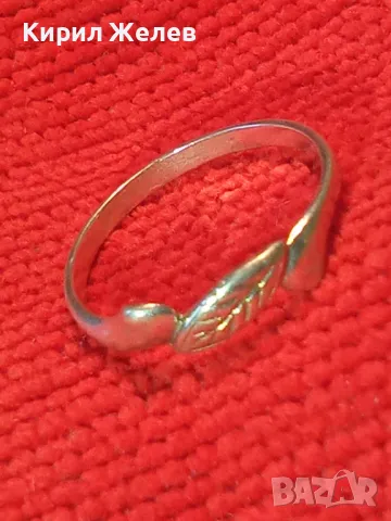 СТАР ФЛОРАЛЕН ФИН СРЕБЪРЕН ПРЪСТЕН СРЕБРО 925 ПРОБА МАЙСТОРСКА РЪЧНА ИЗРАБОТКА 45650, снимка 8 - Пръстени - 46233896