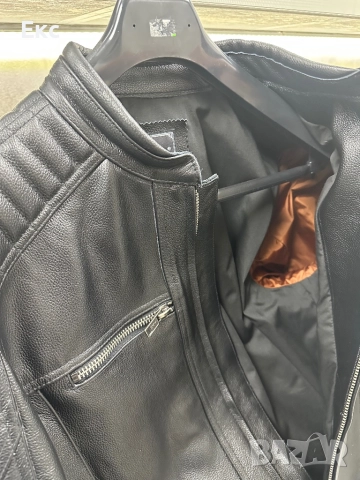 Мъжко кожено яке, телешка кожа, снимка 3 - Якета - 52557677