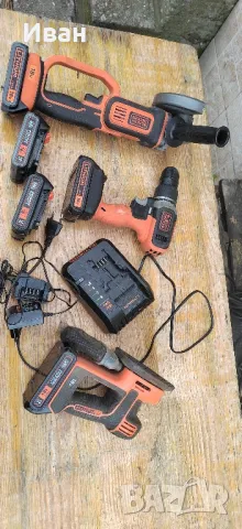 Акумулаторни инструменти Black & Decker + пет батерии и две зарядни., снимка 5 - Други инструменти - 49205219