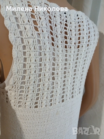 Дълга плетена рокля с подплата Mango , снимка 3 - Рокли - 52187407