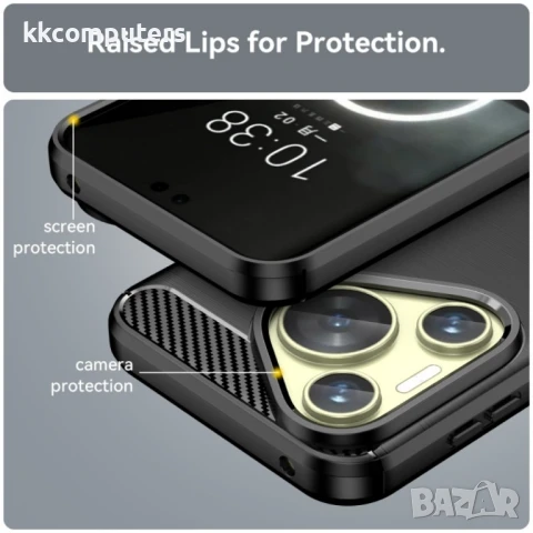 Huawei Pura 70 Удароустойчив Carbon Fiber Калъф и Протектор, снимка 7 - Калъфи, кейсове - 51404960