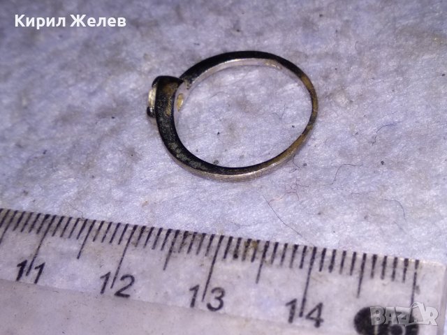 НЕЖЕН СКЪПОЦЕНЕН СРЕБЪРЕН ПРЪСТЕН СРЕБРО 925 с БЯЛА ПОЗЛАТА и ФАСЕТИРАНО ЦИРКОНЧЕ 38524, снимка 10 - Пръстени - 41462179