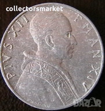 5 лири 1952, Ватикан, снимка 2 - Нумизматика и бонистика - 34653330