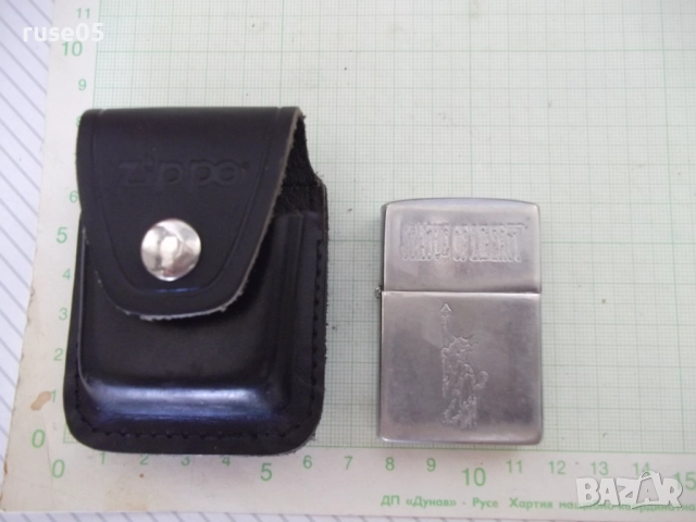 Запалка "ZIPPO" и калъф за запалка "ZIPPO" кафяв с клипс