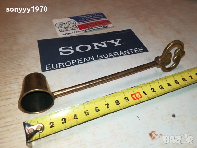 ГАСАЧ ЗА СВЕЩИ-МЕД МЕСИНГ 1007231939, снимка 5 - Антикварни и старинни предмети - 41509859