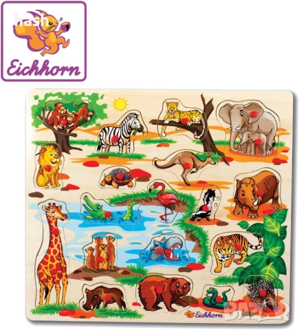 Пъзел Eichhorn 100005454 40 x 35 см с 21-23 части Сафари, Ферма, Трафик, снимка 3 - Игри и пъзели - 53577922