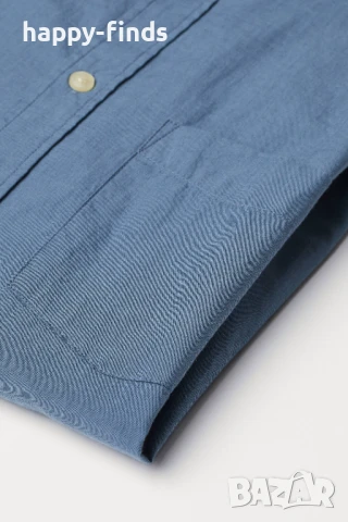 Дънкова риза H&M къс ръкав 100% памук, снимка 6 - Ризи - 43713250