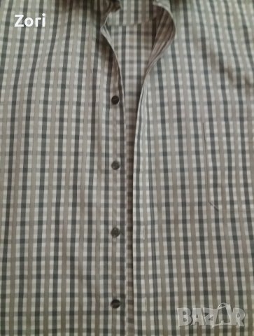 Мъжка риза в ситно сиво-бяло каре , снимка 2 - Ризи - 41813319
