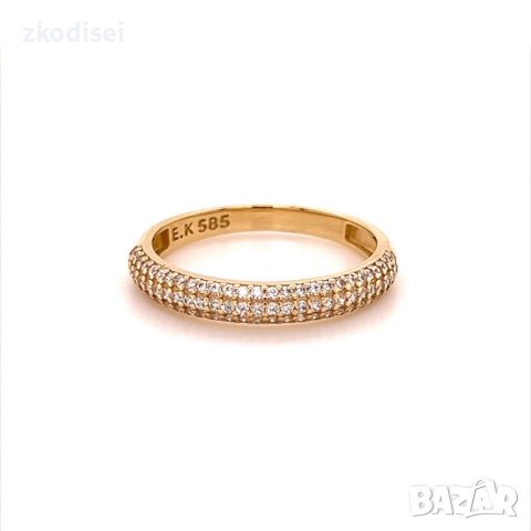 Златен дамски пръстен 1,99гр. размер:58 14кр. проба:585 модел:16844-5