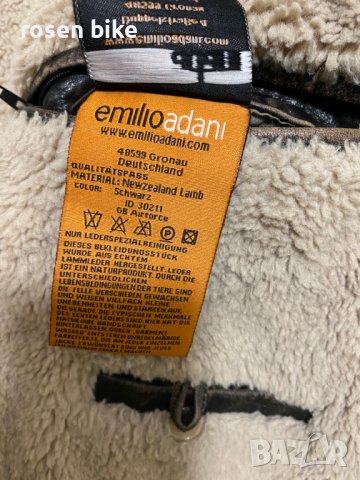 ''Emilio Adani''оригинално мъжко винтидж кожено яке,кожух Л размер, снимка 6 - Якета - 39456414
