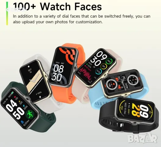 FORHAPAY Фитнес тракер часовник, 1,47" смарт часовник със сърдечен ритъм, монитор за сън, IP68, снимка 7 - Смарт часовници - 47796443