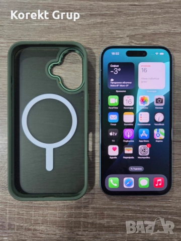 iPhone 16 blue 128gb Перфектен, снимка 8 - Apple iPhone - 52820386