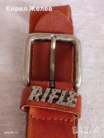 Мъжки кожен колан RIFLE здрав много красив 35260, снимка 2 - Колани - 51868093