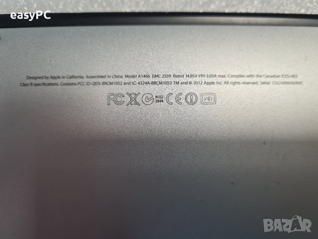13.3" i5 Apple MacBook Air Mid 2012 A1466 - ЧАСТИ !, снимка 6 - Части за лаптопи - 39605090