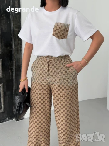 Дамски комплект Gucci тениска с панталон