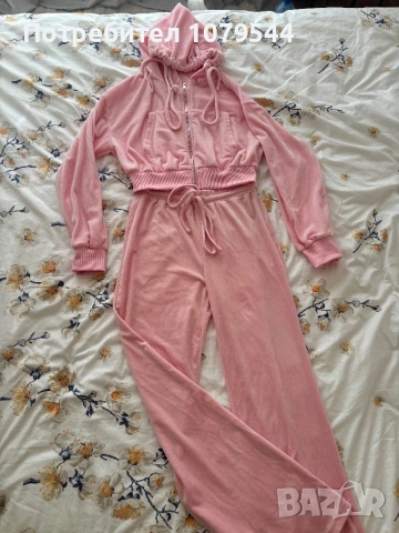 Дамски розов комплект от две части, снимка 3 - Спортни екипи - 53749444