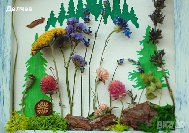 Пана и букети от сухи цветя, снимка 13 - Декорация за дома - 51338916