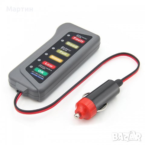 Тестер за акумулатори оловни 12V с 6 LED светлини - чрез запалка, снимка 6 - Друга електроника - 38884619