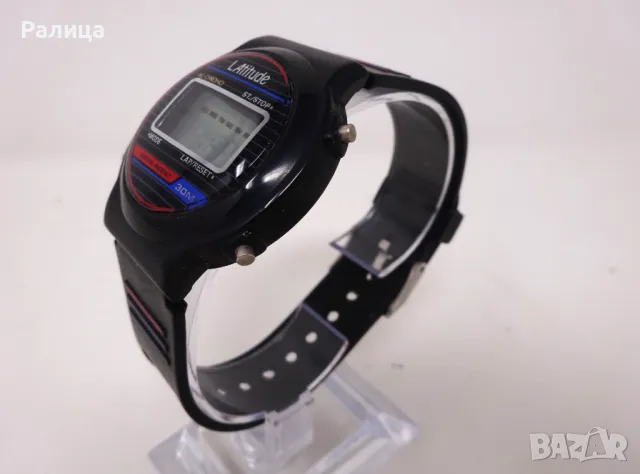 Мъжки електронен часовник хронограф, френски, снимка 3 - Мъжки - 47488216