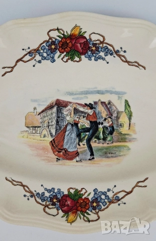 Стар сервиз за хранене - Sarreguemines, Франция, снимка 5 - Сервизи - 52146978