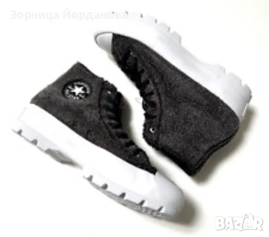 Converse Chuck Taylor All-Star Hi Grey Fur, снимка 2 - Кецове - 49783495
