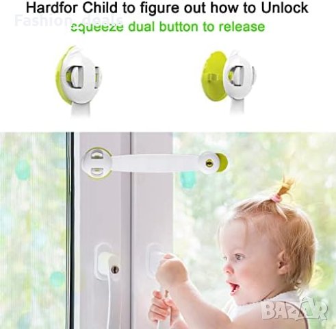 Нови 6 броя Защитни ключалки шкаф чекмедже предпазни за бебе дом, снимка 2 - Други - 41449069