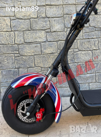 Електрически скутер ’Harley’ 1500W 60V+LED Дисплей+Преден LED фар+Bluetooth+Аларма+Габарити-2025г, снимка 12 - Мотоциклети и мототехника - 36385536