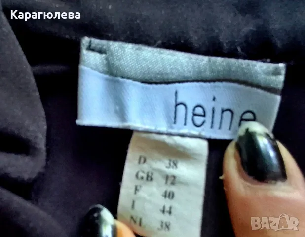 Heine черен елегантен дълъг гащеризон с копчета, размер M, снимка 4 - Гащеризони - 55769274