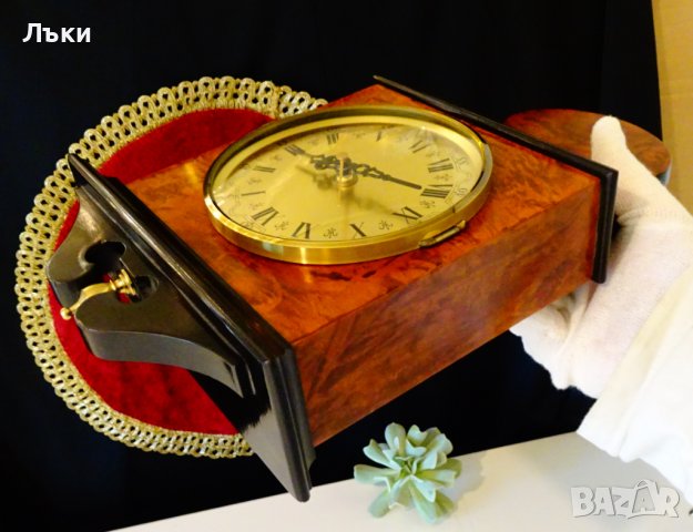 Немски стенен часовник,месинг,палисандър. , снимка 10 - Антикварни и старинни предмети - 39182891