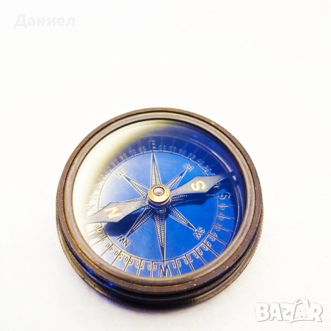 Бронзов компас с гравирано пиратско лого и стихотворение , снимка 2 - Подаръци за мъже - 43051959