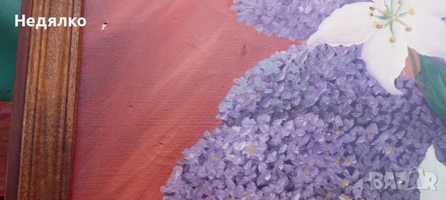 Стара,красива,майсторска картина,масло на платно , снимка 8 - Картини - 53605764