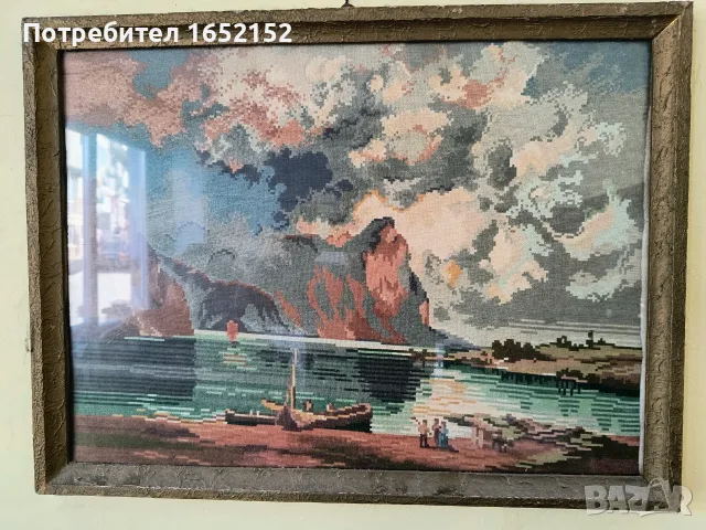 Гоблен " Море и лодкари" с рамка