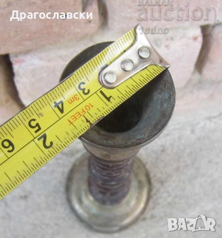 Стари свещници, свещник стар метален 24 см с момче фигура антика, снимка 13 - Антикварни и старинни предмети - 28874507