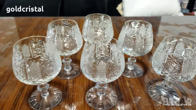 Кристални чаши за коняк, снимка 7 - Антикварни и старинни предмети - 50236441