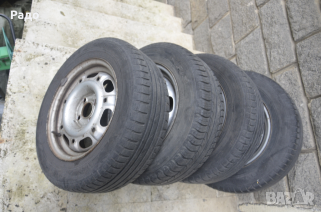 Продавам 4бр ЛЕТНИ ГУМИ NOKIAN 185/65R14 С ДЖАНТИ 4X100 ET38 6JX14 H2