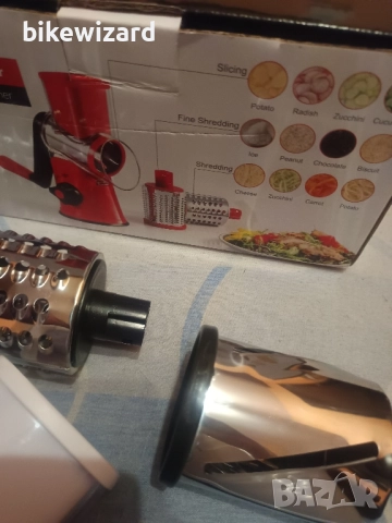 GDL зеленчукорезачка с 3 сменяеми барабанни остриета НОВО, снимка 3 - Аксесоари за кухня - 52665503