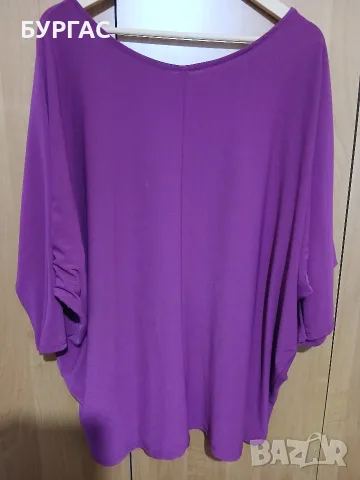 3-4xl Цикламена туника с прилеп ръкав напълно запазена, снимка 3 - Туники - 56057454