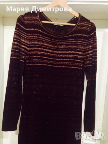 Красива рокля с бляскави асиметрични раета, снимка 2 - Рокли - 39193320