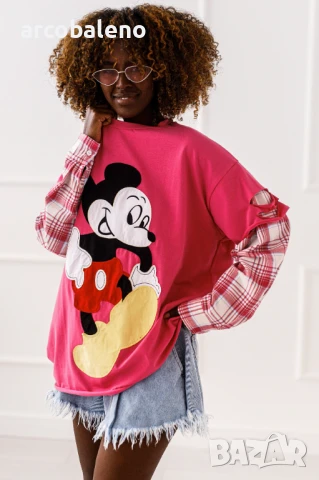 Дамска блуза с дълги ръкави Mickey, 4цвята , снимка 16 - Блузи с дълъг ръкав и пуловери - 50490894