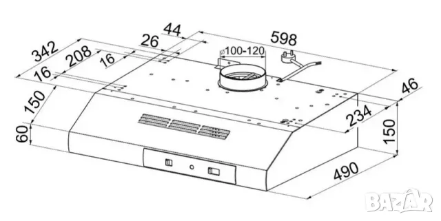 Абсорбатор DeLonghi DCH 6 B EC, снимка 2 - Абсорбатори - 56343853