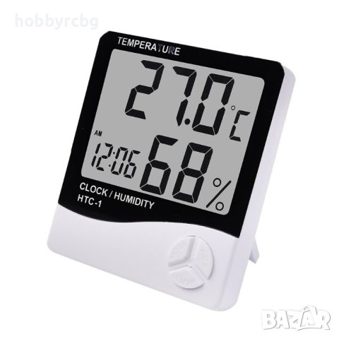 HTC-1, Термометър, влагомер и часовник за стена, маса