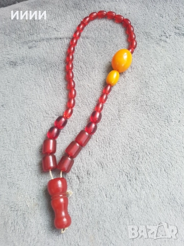 Османска кехлибарена броеница , снимка 2 - Антикварни и старинни предмети - 52392355