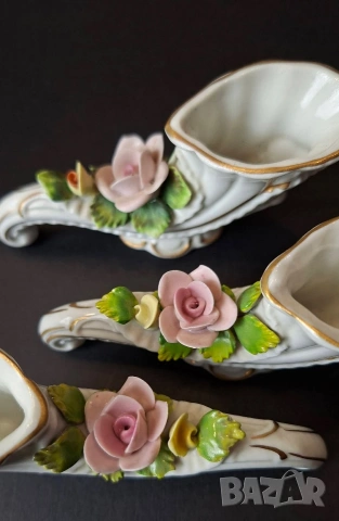 Декоративни вази тип "рог на изобилието" - Sandizell, Dresden, снимка 10 - Вази - 53720671