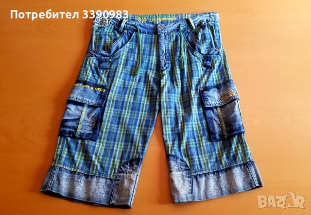 Къси панталони PULEDRO за момче (или по-дребен мъж) от лека материя с елементи от състарен деним, снимка 6 - Детски къси панталони - 44473104