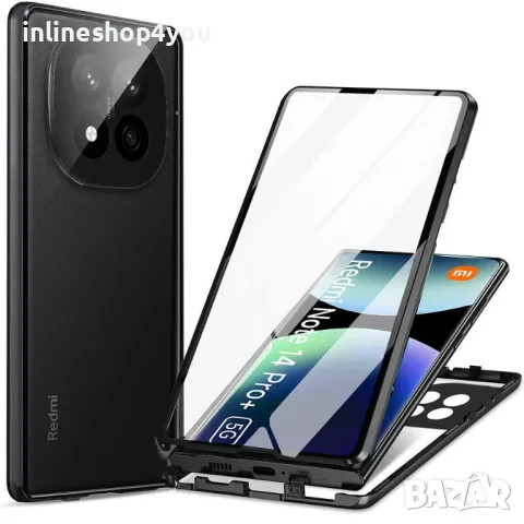 Двоен Магнитен Кейс за Xiaomi Redmi Note 14 Pro+ Plus 5G със защита на камерите, снимка 3 - Калъфи, кейсове - 49233325