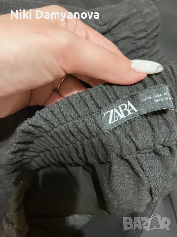 Черен панталон Zara, размер М, снимка 3 - Панталони - 48867808