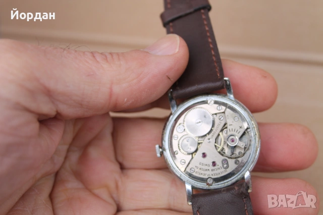 Швейцарски мъжки часовник ''Enicar" /калибър 1292 17 камъка/, снимка 11 - Мъжки - 53444647