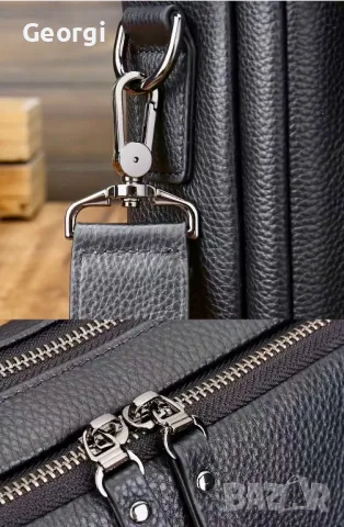 Есенна колекция*/ Луксозно/Елегантна, Премиум Бизнес чанта{куфарче за лаптоп 15} Естествена•кожа!, снимка 8 - Чанти - 49280932