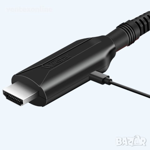 HDMI към RCA/AV 3 чинча кабел FULL HD чинчове конвертор + Гаранция, снимка 5 - Кабели и адаптери - 41097652
