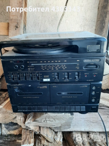 Аудио уредба с две касети радио и грамофон